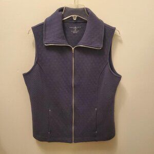 Women's Karen Scott Sport Zip Sweater Vest. Size M, Blue, Excellent Cond!